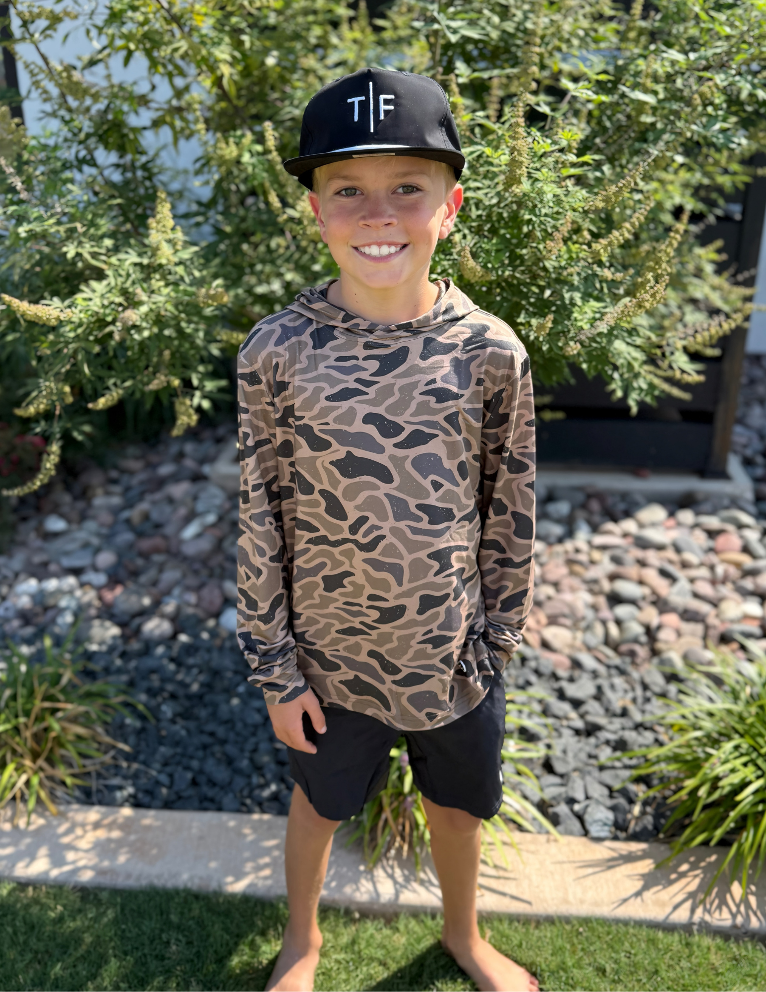 Burlebo Youth Performance Hoodie Gauge Camo - The Foundry