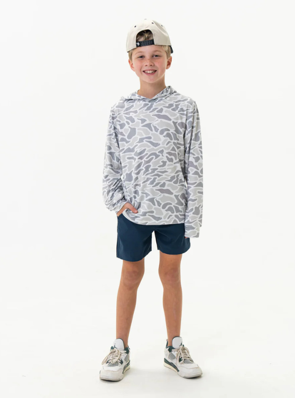 Burlebo Youth Performance Hoodie - White Camo - The Foundry