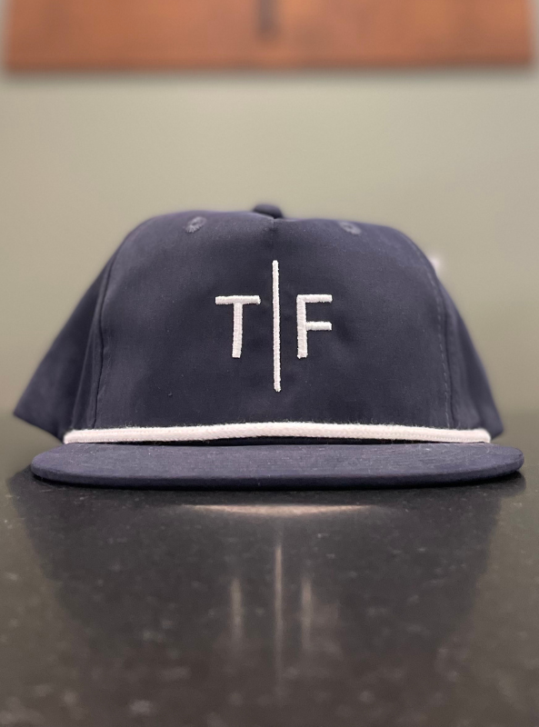 T/F Decky Navy Cap with White Embroidery - The Foundry