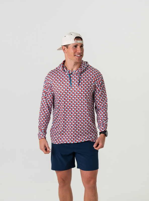 Burlebo Performance Hoodie - Texas Flags - The Foundry