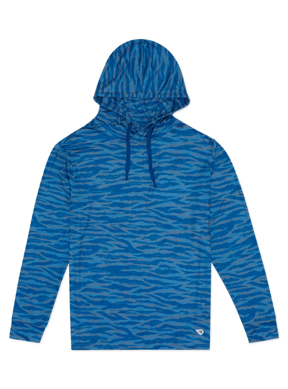 Burlebo Performance Hoodie - Tiger Stripe Camo Navy - The Foundry