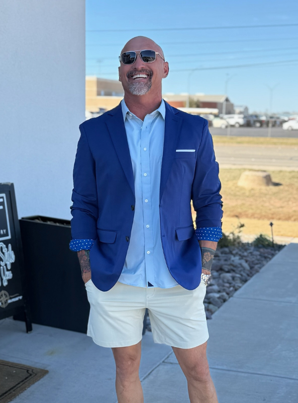 Collars & Co Maverick Performance Blazer - Blue - The Foundry
