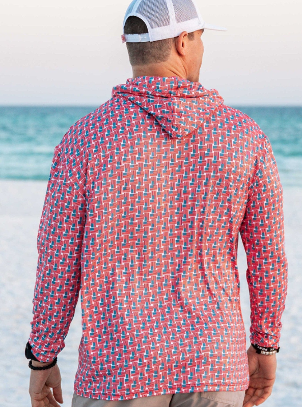 Burlebo Performance Hoodie American Flag Print - The Foundry