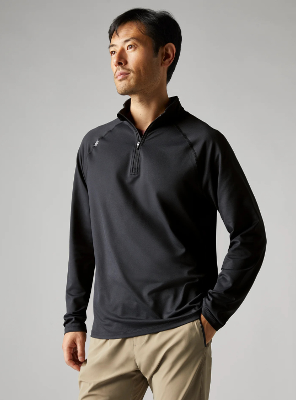 Rhone Apparel- Session 1/4 Zip - Black - The Foundry