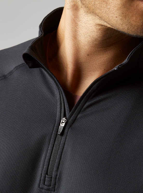 Rhone Apparel- Session 1/4 Zip - Black - The Foundry