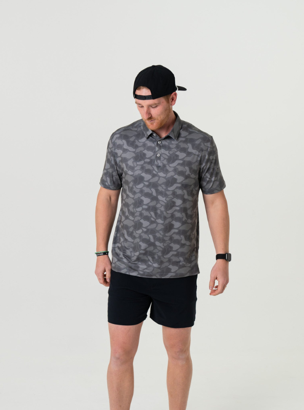 Burlebo Performance Polo - Stone Camo - The Foundry