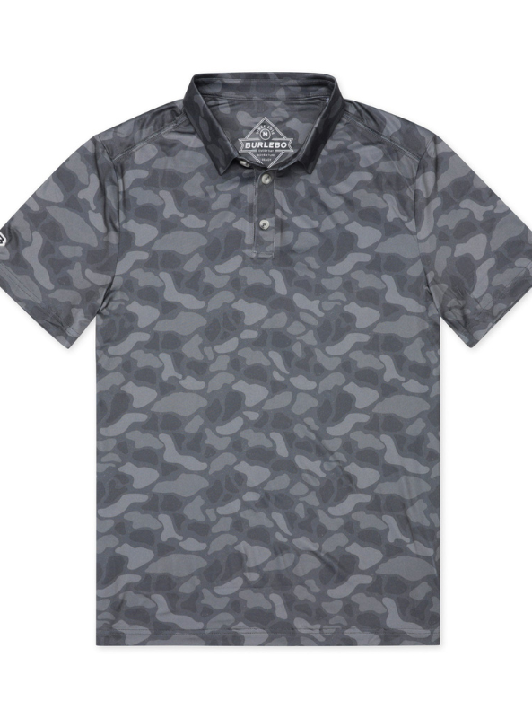 Burlebo Performance Polo - Stone Camo - The Foundry