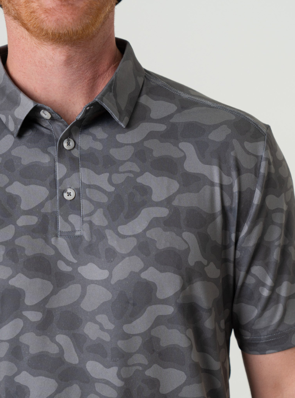 Burlebo Performance Polo - Stone Camo - The Foundry