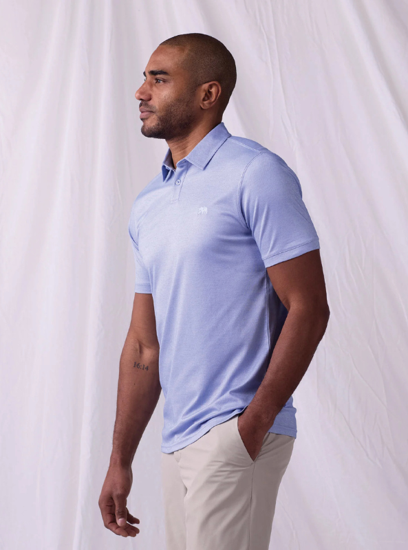The Normal Brand Performance Pique Polo - Glacier - The Foundry