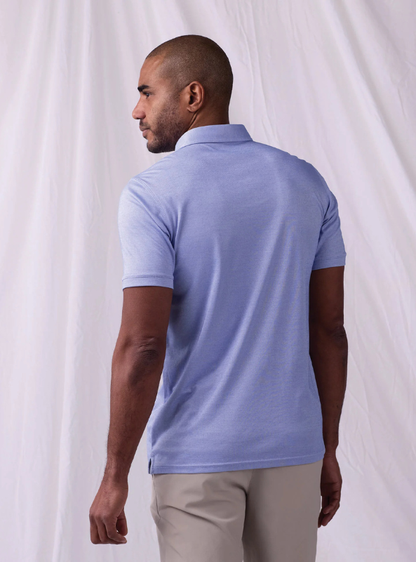 The Normal Brand Performance Pique Polo - Glacier - The Foundry