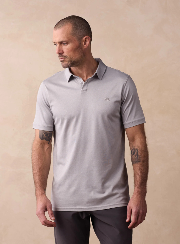 The Normal Brand Performance Pique Polo - Greystone - The Foundry