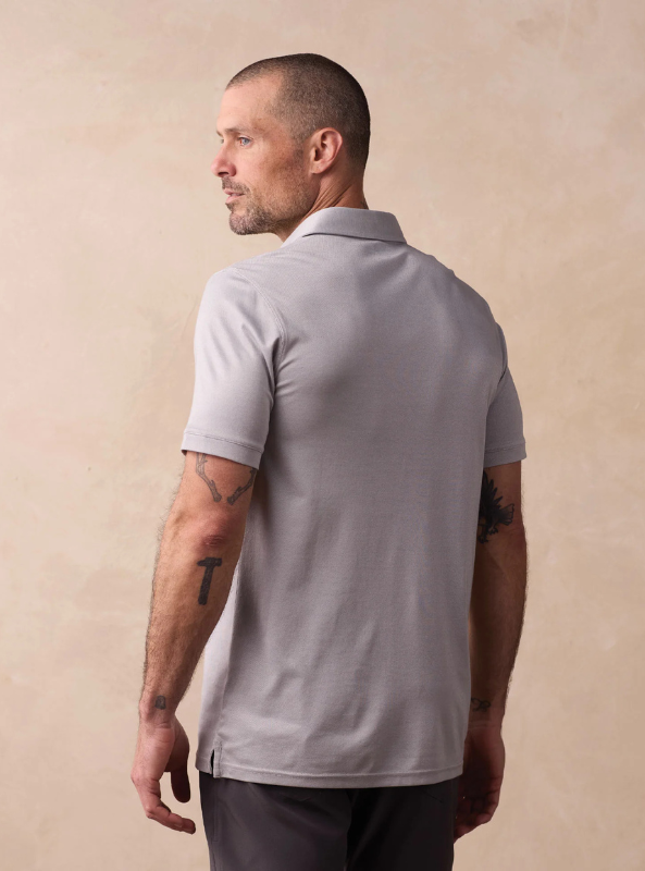 The Normal Brand Performance Pique Polo - Greystone - The Foundry