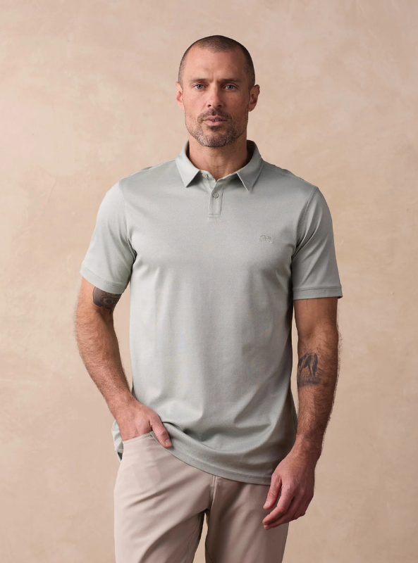 The Normal Brand Performance Polo Pique - Juniper - The Foundry