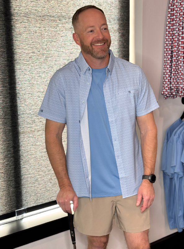 7 Diamonds Leroy Shirt - Stone Blue - The Foundry