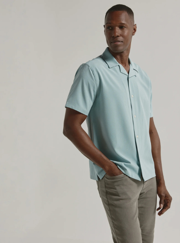7 Diamonds Vance Camp Shirt - Seafoam - The Foundry