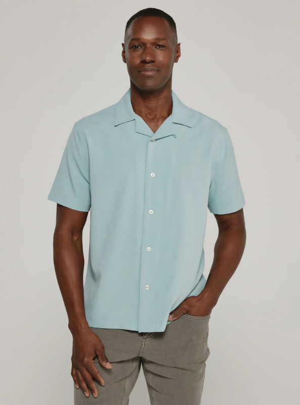 7 Diamonds Vance Camp Shirt - Seafoam - The Foundry