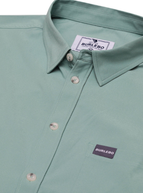 Burlebo Performance Button Up - Ocean Swell - The Foundry