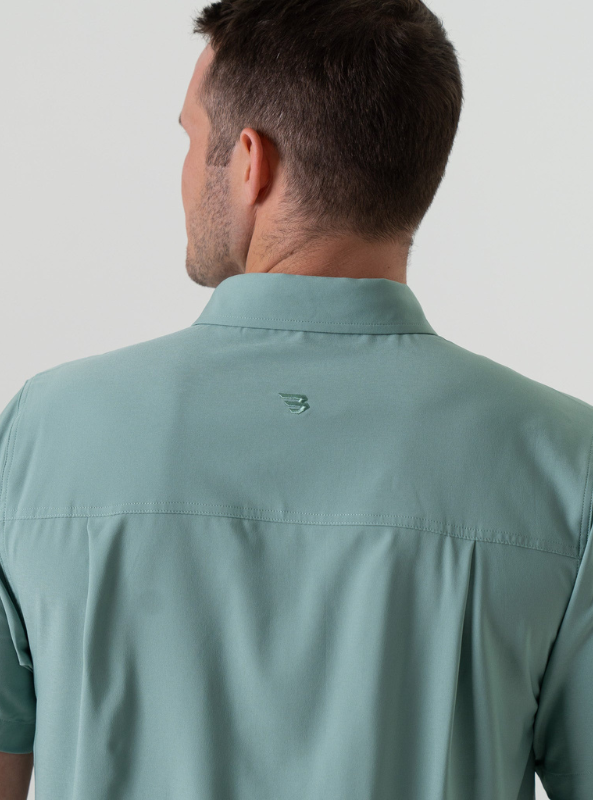 Burlebo Performance Button Up - Ocean Swell - The Foundry