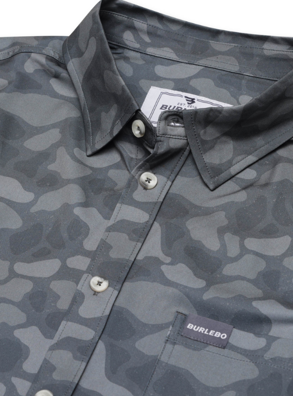 Burlebo Performance Button Up - Stone Camo - The Foundry