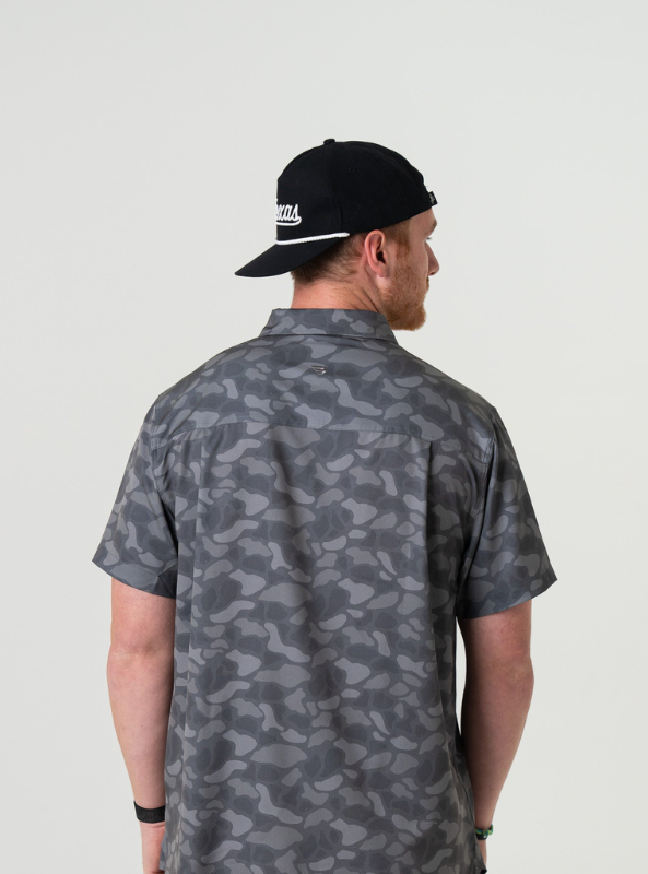 Burlebo Performance Button Up - Stone Camo - The Foundry