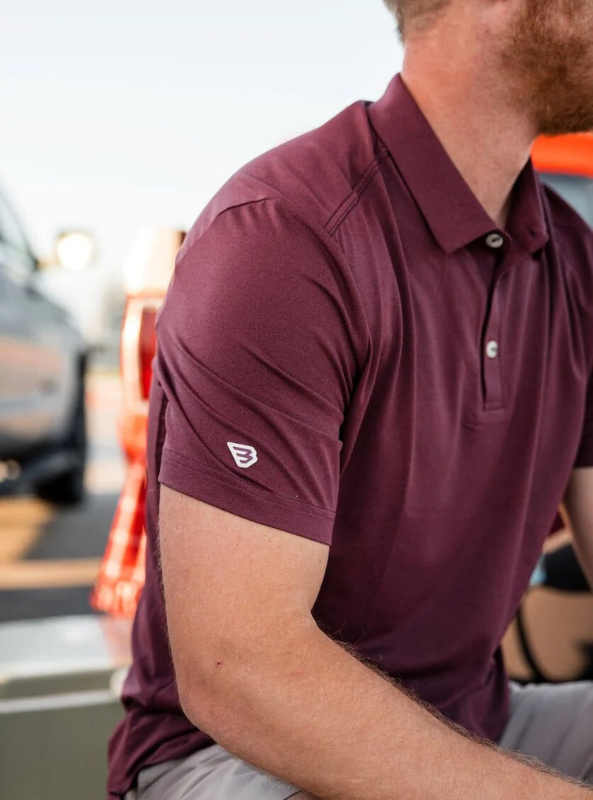 Burlebo Performance Polo - Heather Maroon - The Foundry