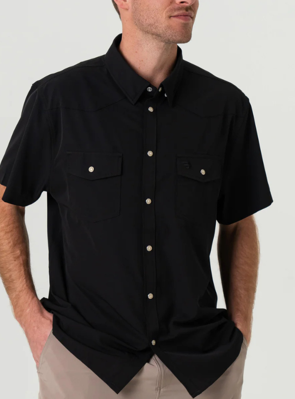 Burlebo Performance Western Shirt - Black - The Foundry