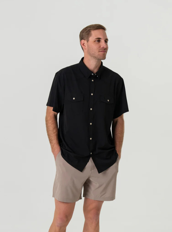 Burlebo Performance Western Shirt - Black - The Foundry