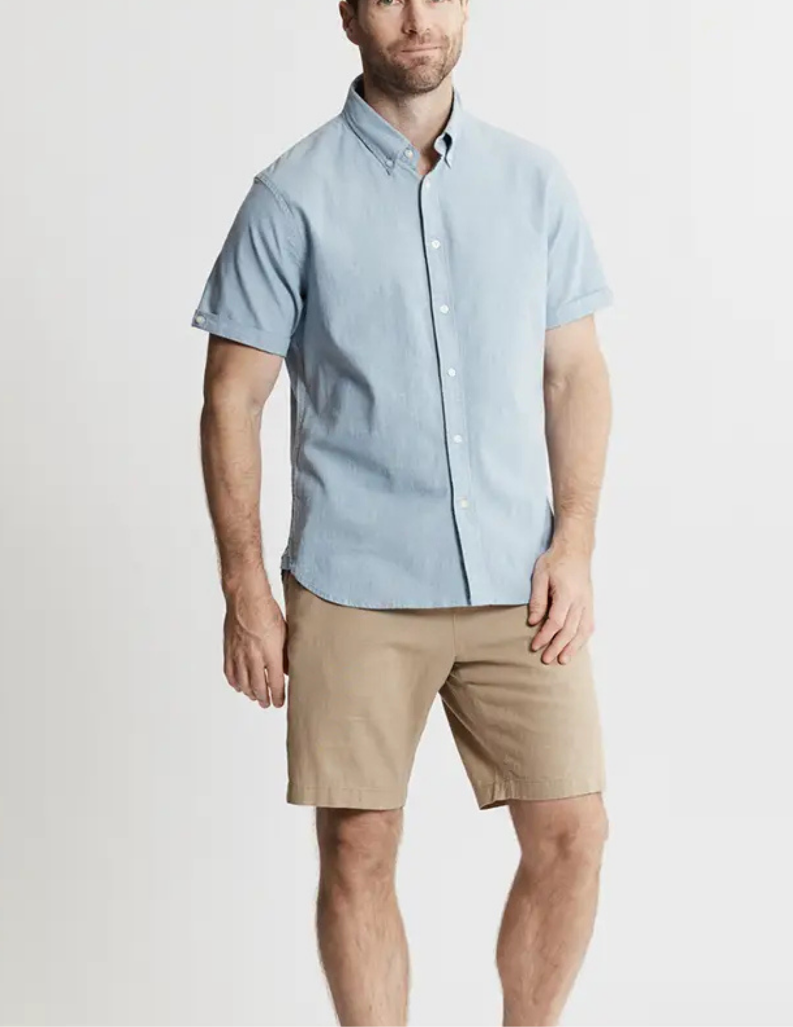 Jachs NY Light Indigo Noho Short Sleeve Shirt - The Foundry