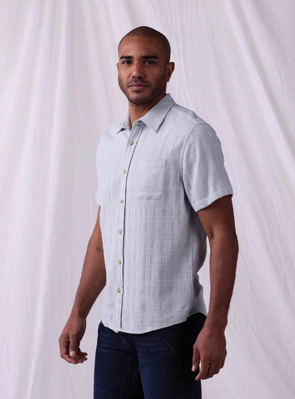 The Normal Brand Freshwater Button Up Shirt - Misty Harbor Dobby - The Foundry