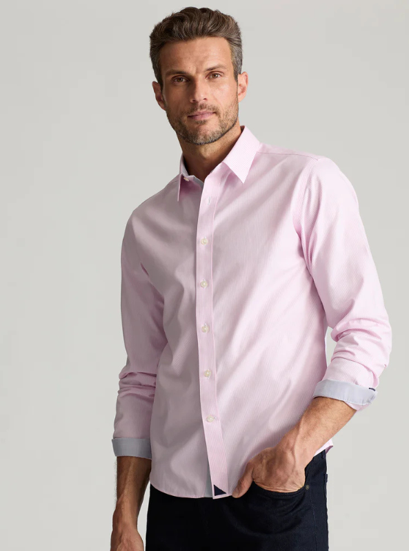 Untuckit - Douro Wrinkle Free Shirt Pink - The Foundry