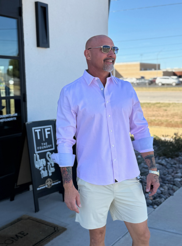 Untuckit - Douro Wrinkle Free Shirt Pink - The Foundry