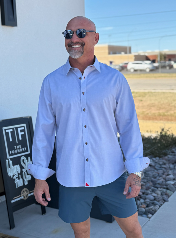 Untuckit Rubican Wrinkle Free Shirt - Gray - The Foundry