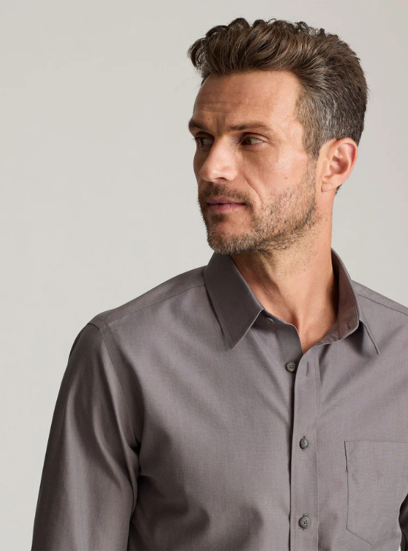 Untuckit - Sangiovese Wrinkle Free Shirt - Gray - The Foundry