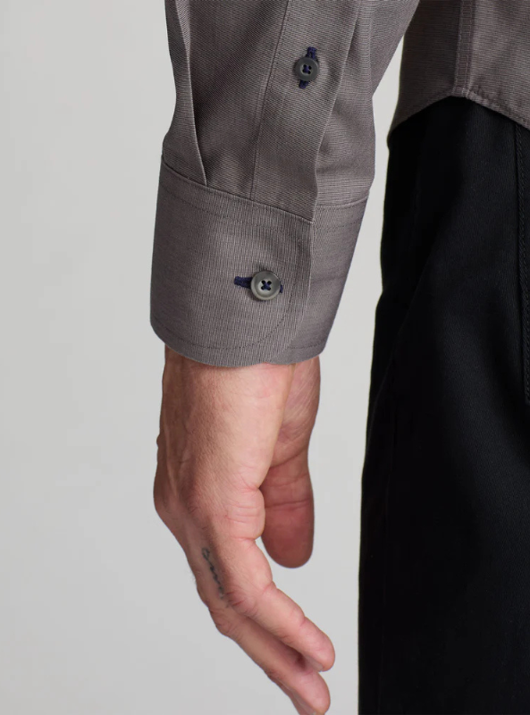 Untuckit - Sangiovese Wrinkle Free Shirt - Gray - The Foundry