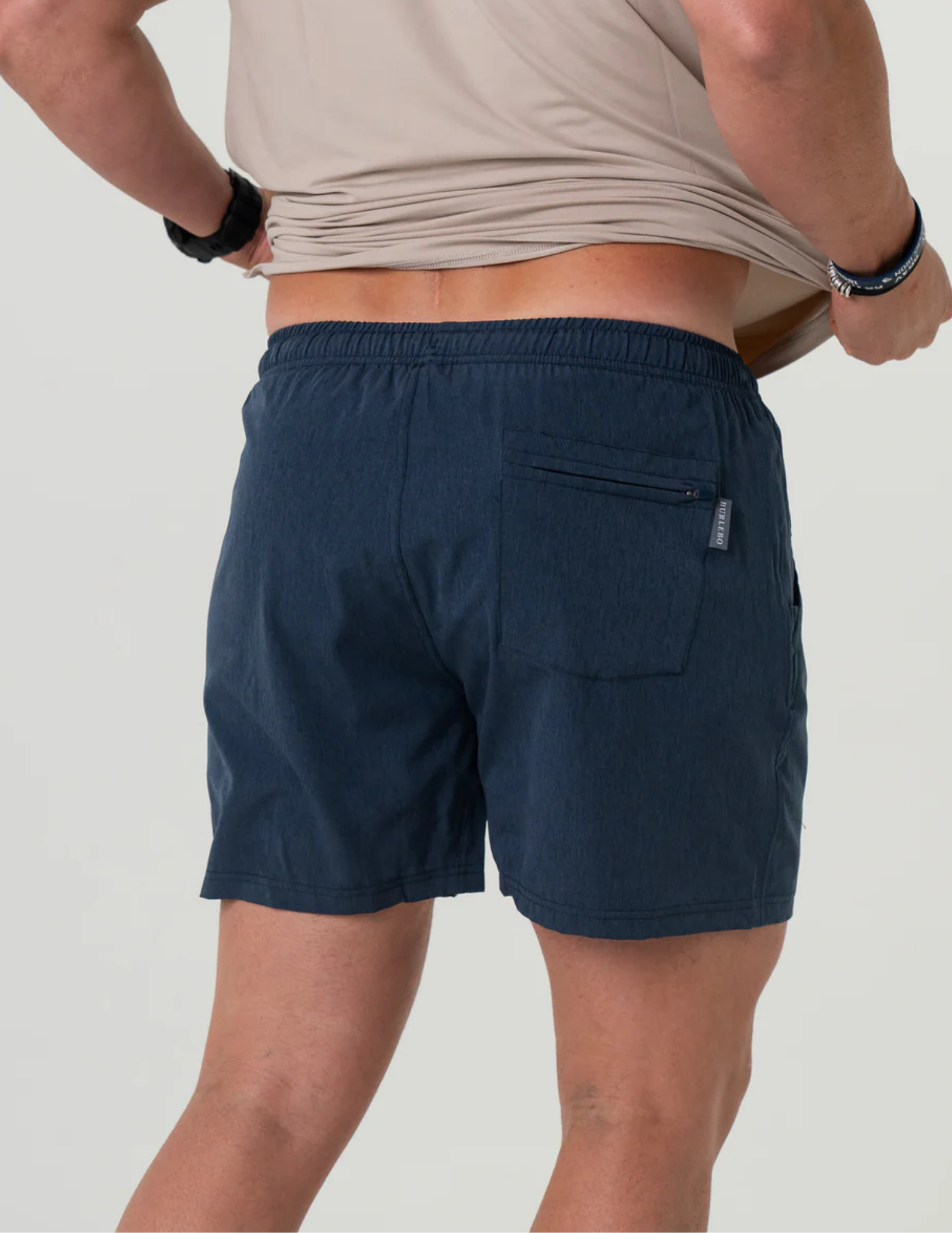 Burlebo Athletic Short Heather Navy 5.5" American Flag Liner - The Foundry