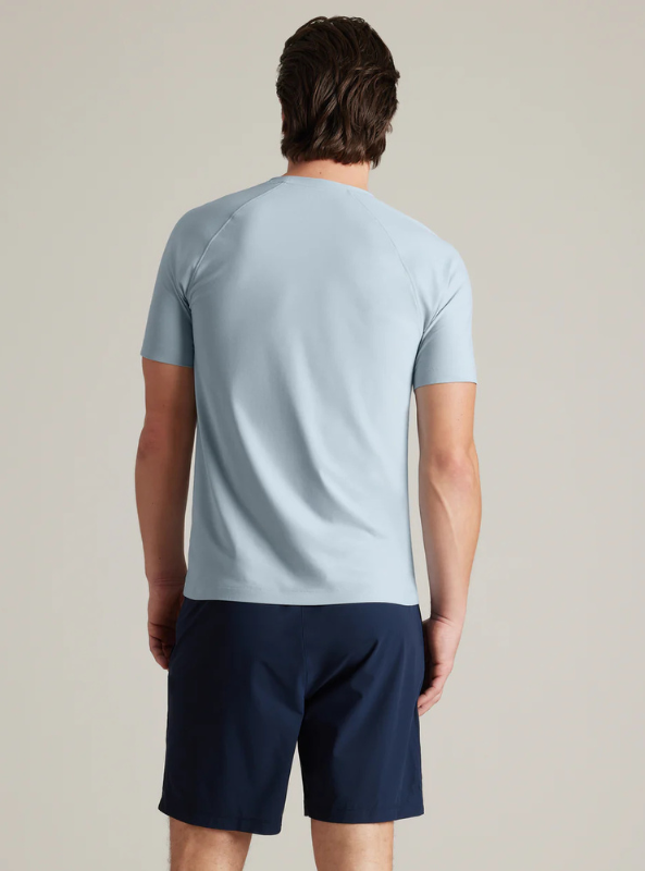 Rhone Reign Short Sleeve Tee - Arctic Blue/White Heather - The Foundry
