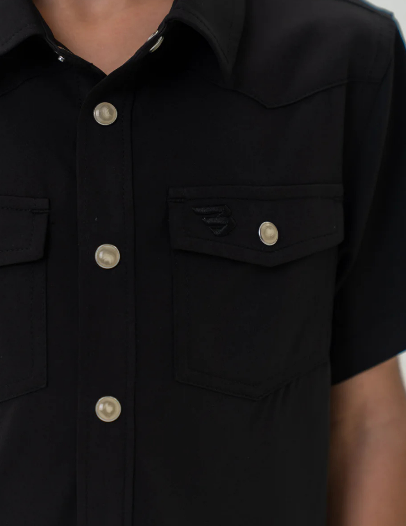Burlebo Youth Performance Western Shirt Black - The Foundry