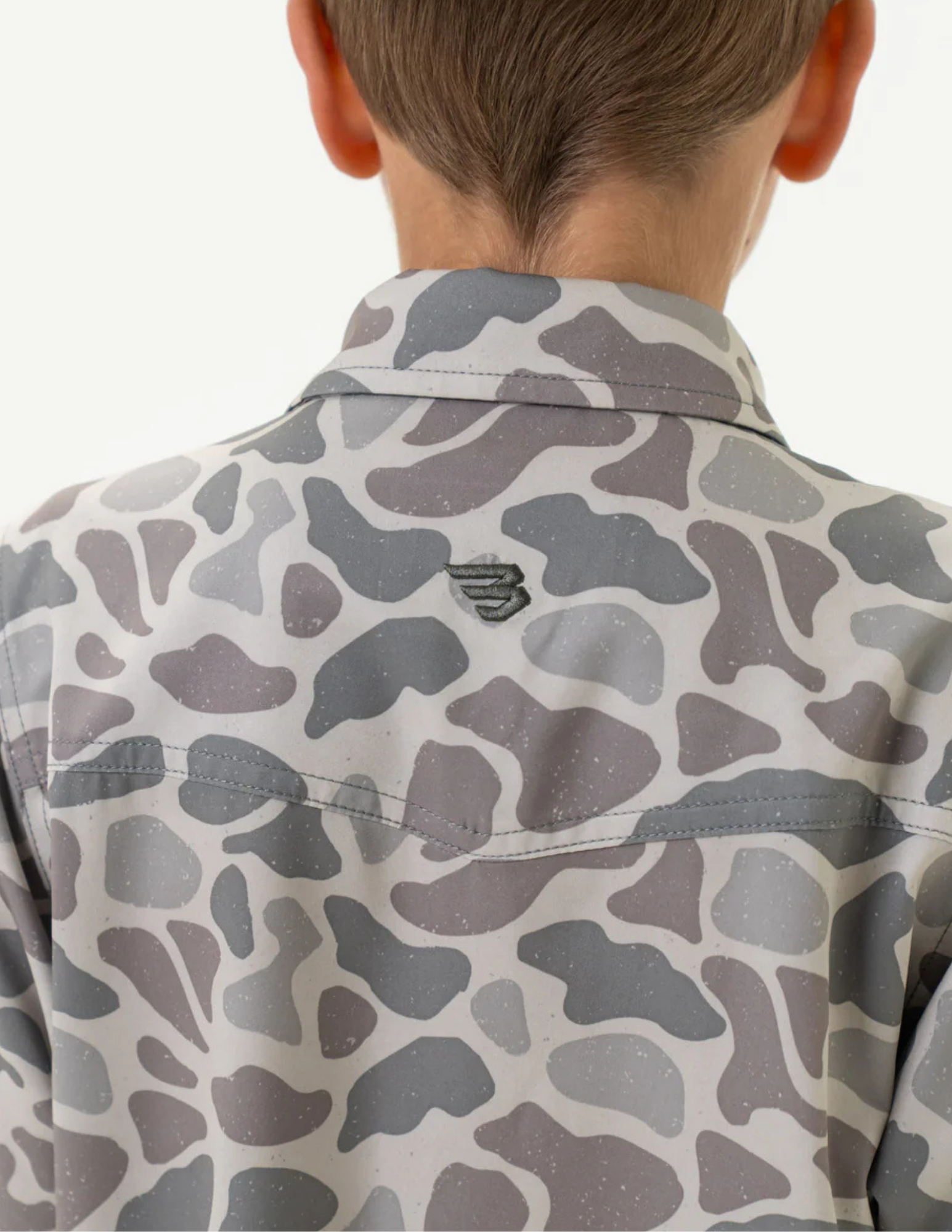 Burlebo Youth Performance Western Shirt Classic Deer Camo - The Foundry