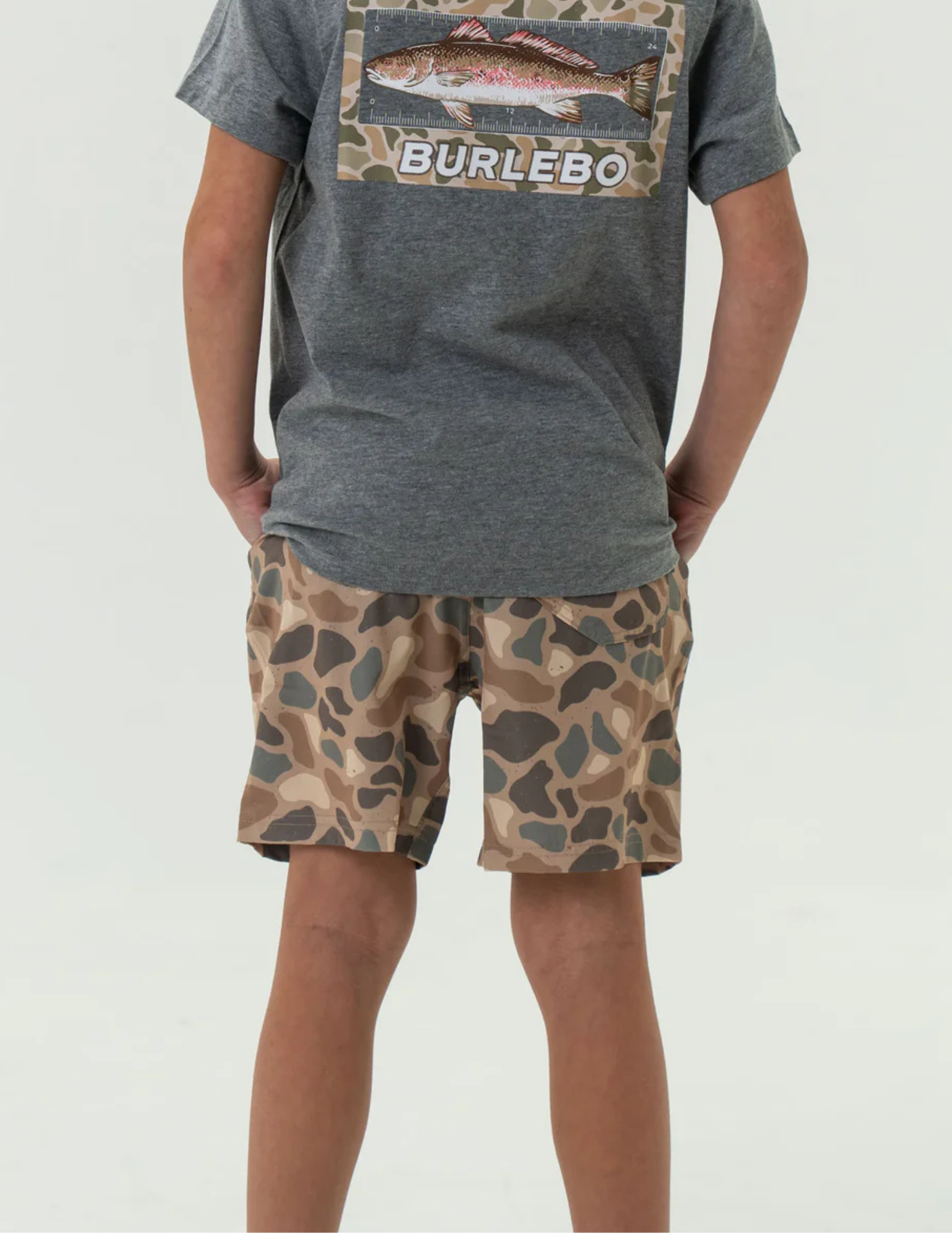 Burlebo Youth Athletic Short - Pintail Camo - The Foundry
