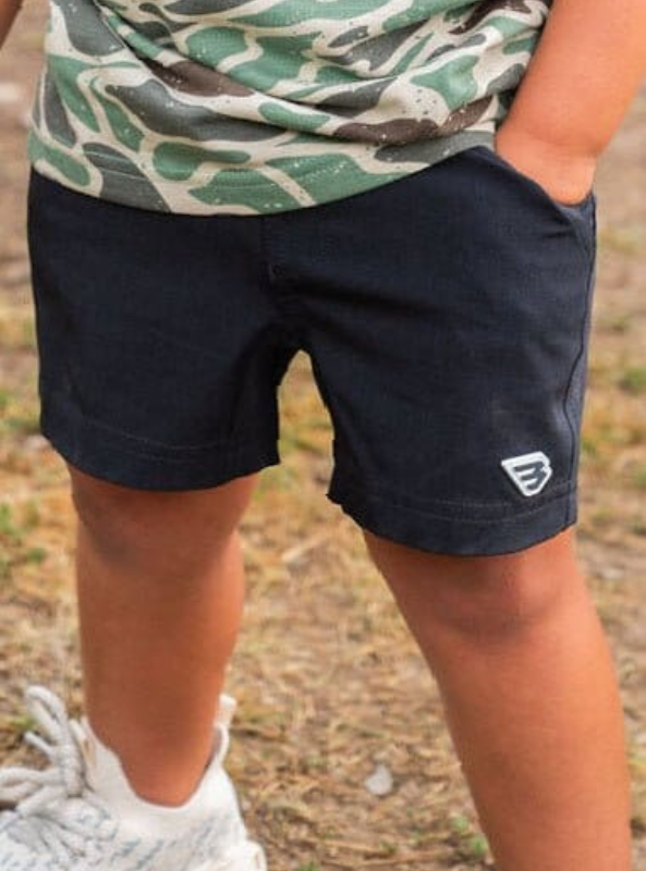 Burlebo Youth Athletic Short - Heather Black Retro Duck Camo Liner - The Foundry