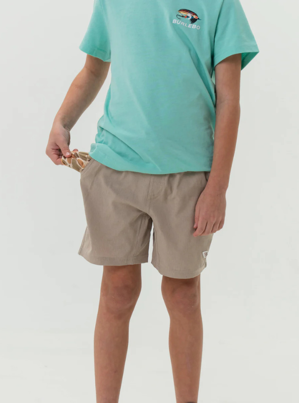 Burlebo Youth Athletic Short - Heather Khaki Venado Camo Liner - The Foundry