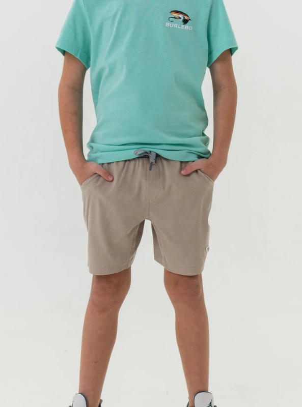 Burlebo Youth Athletic Short - Heather Khaki Venado Camo Liner - The Foundry