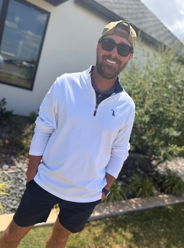 Local Boy Bentley Quarter Zip - White