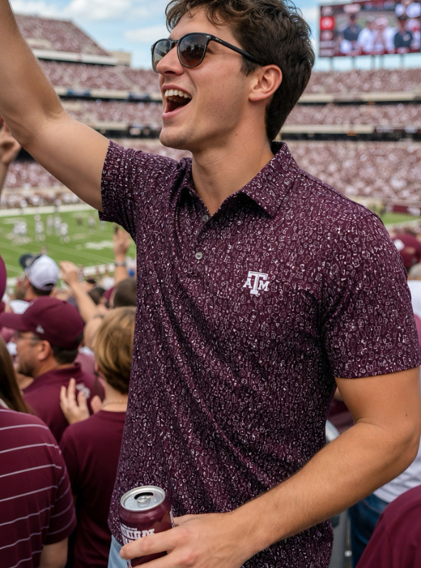 Horn Legend Texas A&M Aggies Pub Crawl Polo