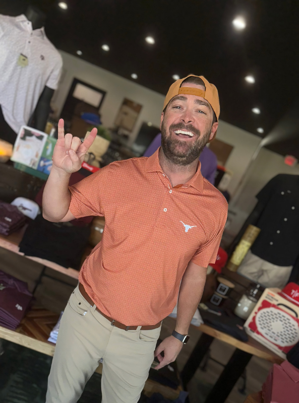 Horn Legend Texas Longhorns Burnt Orange Henna Polo