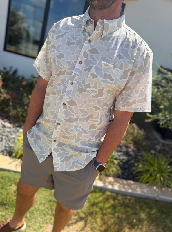 Local Boy SS Low Country Button Down - Saltwater Camo