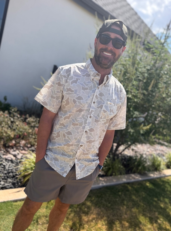 Local Boy SS Low Country Button Down - Saltwater Camo