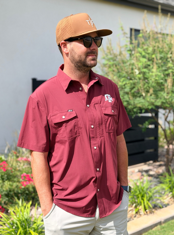 Snaps SS Texas A&M Tailgater Pearl Snap