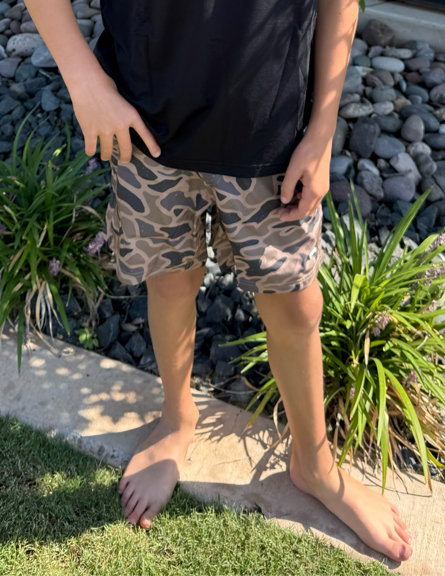 Burlebo Youth Athletic Short - Gauge Camo - The Foundry