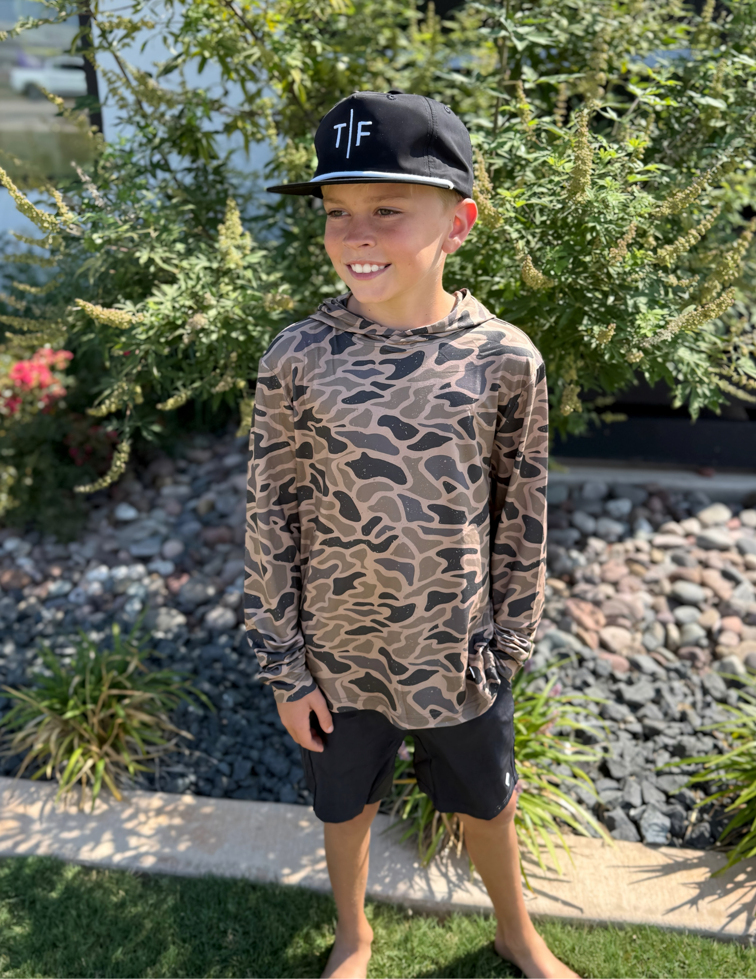 Burlebo Youth Performance Hoodie Gauge Camo - The Foundry